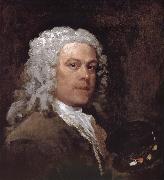 William Hogarth Palette holding the self portrait china oil painting reproduction